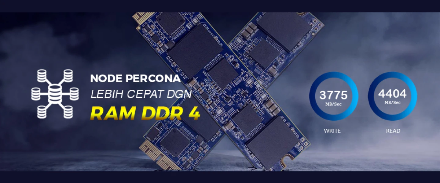 Berita Node Percona Menggunakan RAM DDR4 Storage ram node